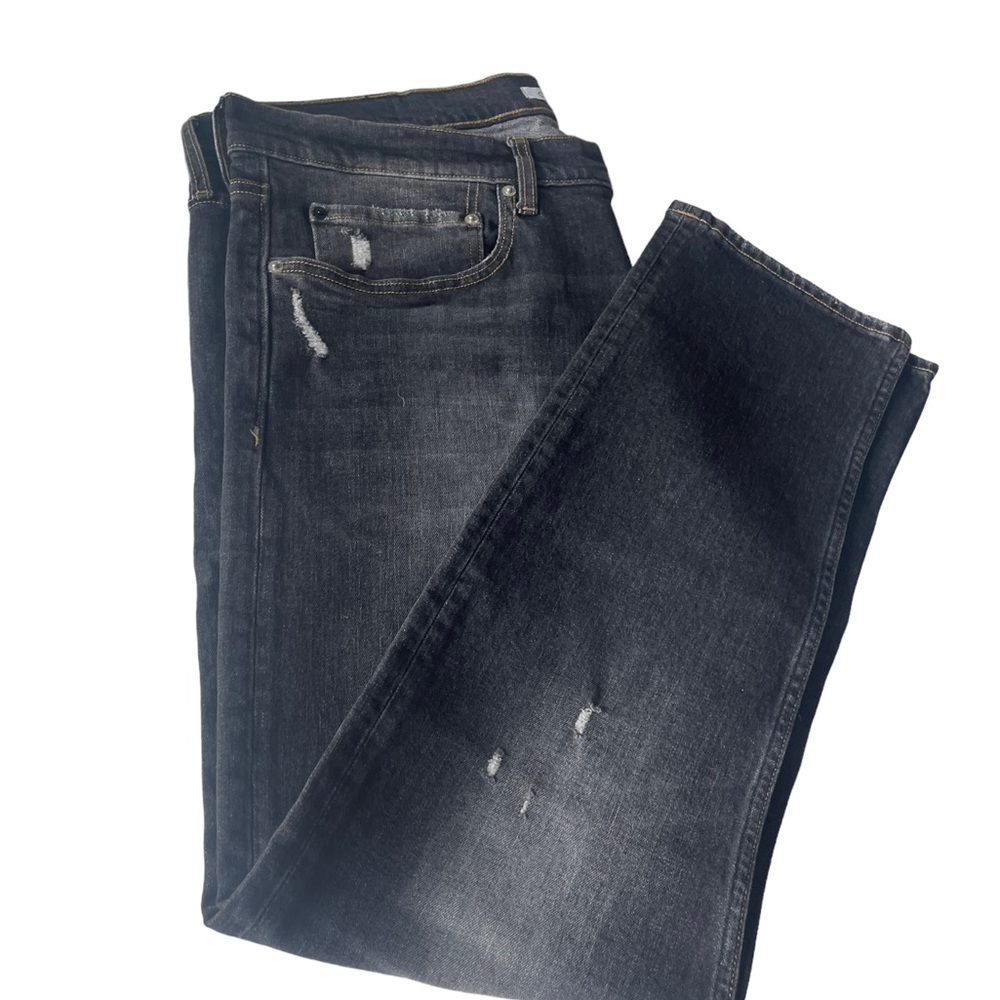 CALVIN KLEIN Mens Athletic Taper  Jeans, Grey, 36W x 30L,